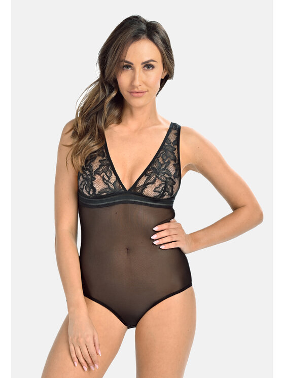 Teyli Damskie Body, rozmiar XS, Czarne, damskie koronkowe Mirella