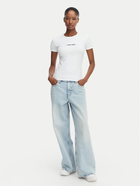 Calvin Klein Jeans Calvin Klein Jeans T-krekls LV047G816G Balts Slim Fit