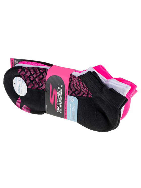 Skechers Skechers Calzini corti da uomo Skechers 3pk Womens 1/2 Terry Low Cut Socks Multicolore