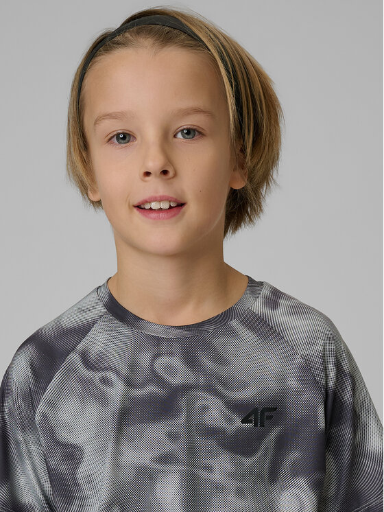 4F 4F Koszulka techniczna THE GYM POWER Szary Regular Fit