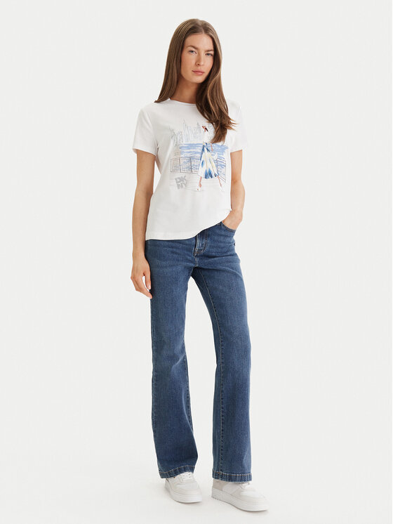 DKNY DKNY Tričko P61MPWNA Biela Regular Fit