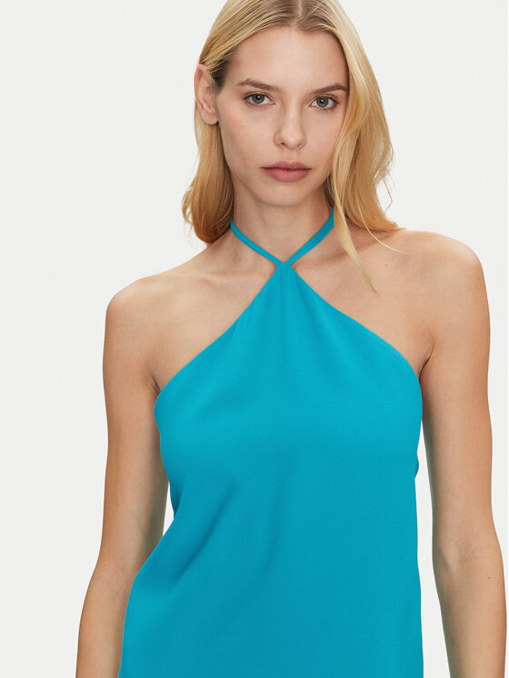 Simona Corsellini Simona Corsellini Sukienka koktajlowa P25CPAB03501 Niebieski Slim Fit