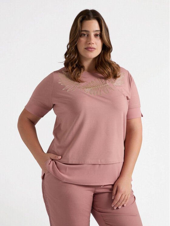 Fiorella Rubino Fiorella Rubino T-shirt G159L008468N006 Rosa Boxy Fit