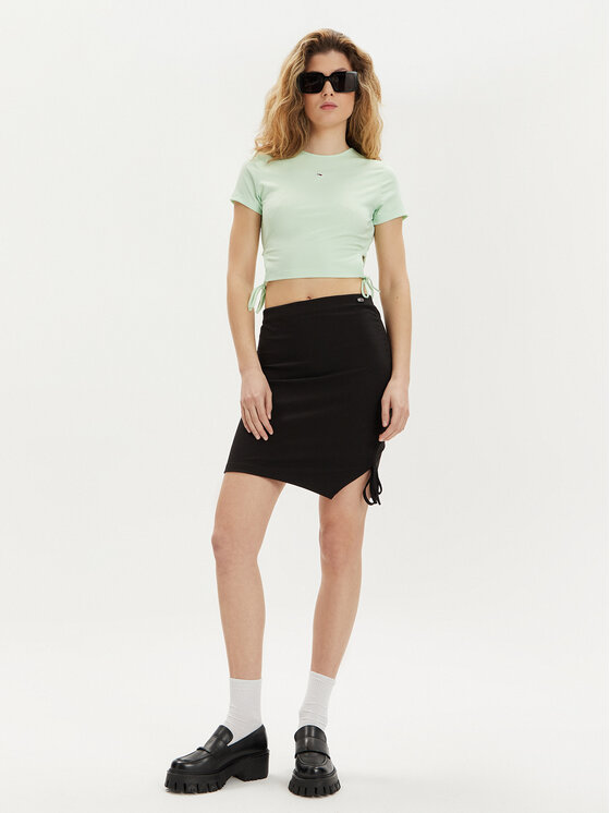Tommy Jeans Tommy Jeans T-shirt DW0DW17902 Zelena Slim Fit