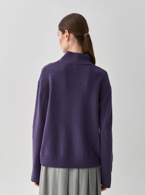 TATUUM TATUUM Sweter LINER 2 Fioletowy Classic Fit