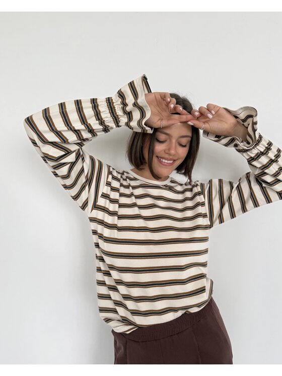 Le Songe Le Songe Longsleeve GIA Beżowy jasny Regular Fit