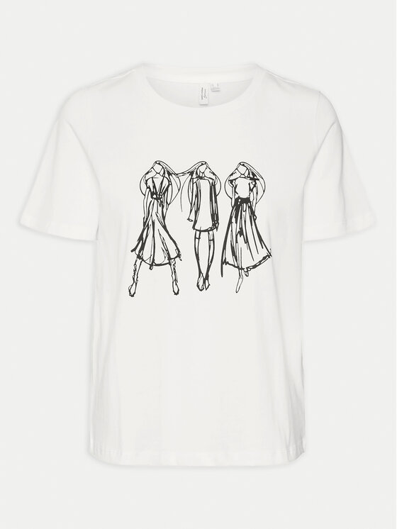 Vero Moda Vero Moda T-shirt Romy 10320297 Bijela Regular Fit