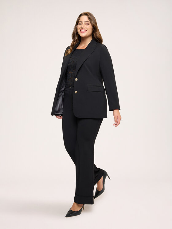 Fiorella Rubino Fiorella Rubino Pantaloni di tessuto P053L002439N033 Nero Flare Fit