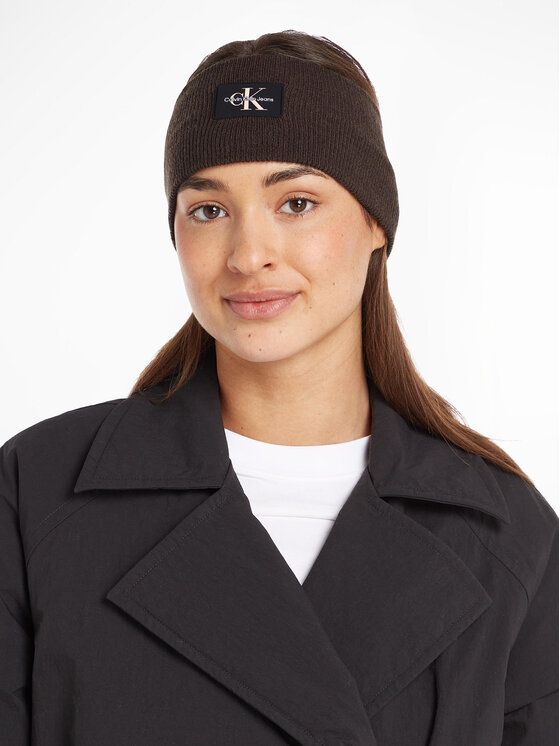 Calvin Klein Jeans Calvin Klein Jeans Пов'язка Monologo Rubber Headband K60K611258 Коричневий