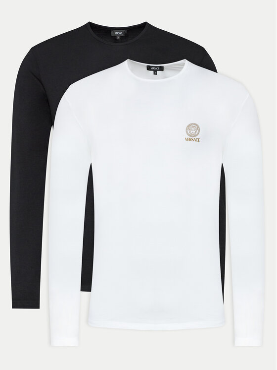 Versace Versace Souprava triček s dlouhým rukávem AU10197 Barevná Slim Fit