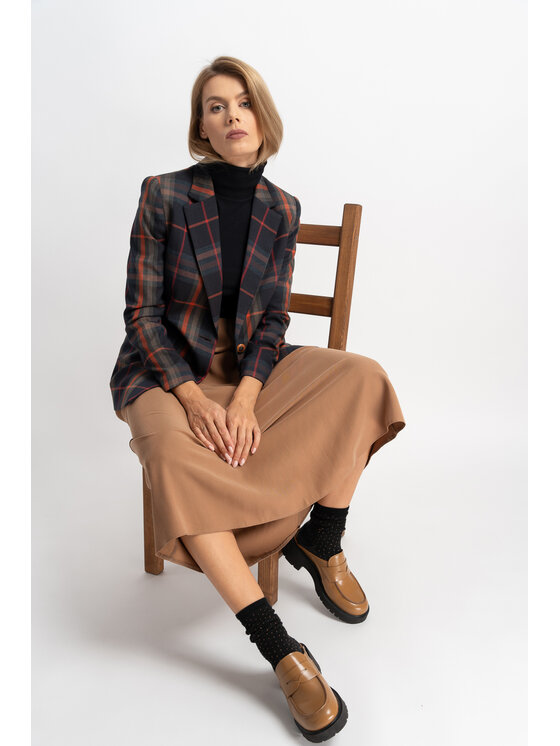 CLICK CLICK Maxi sukňa 50-700 Béžová Classic Fit