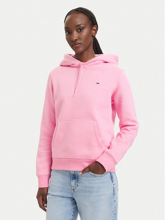 Tommy Jeans Bluza Flag DW0DW19958 Różowy jasny Regular Fit