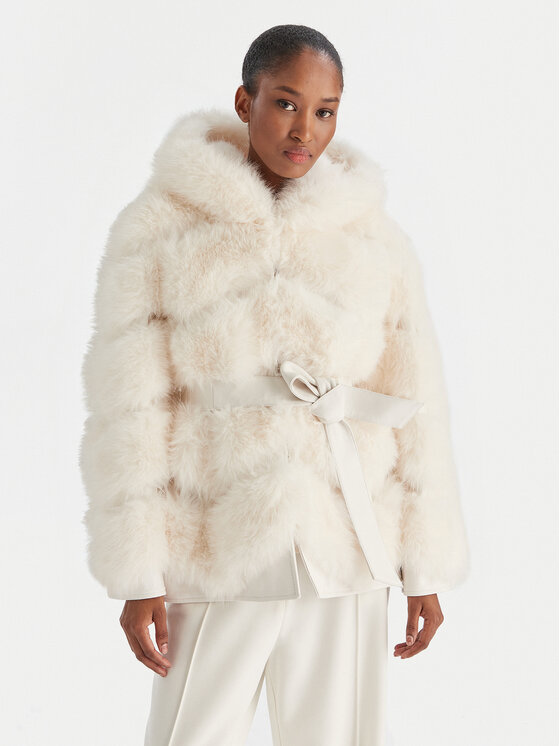 YES LONDON YES LONDON Szőrme LC/2077ECO Ekru Regular Fit