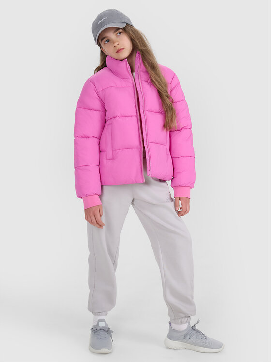 4F 4F Kurtka puchowa OUTERWEAR Różowy Regular Fit