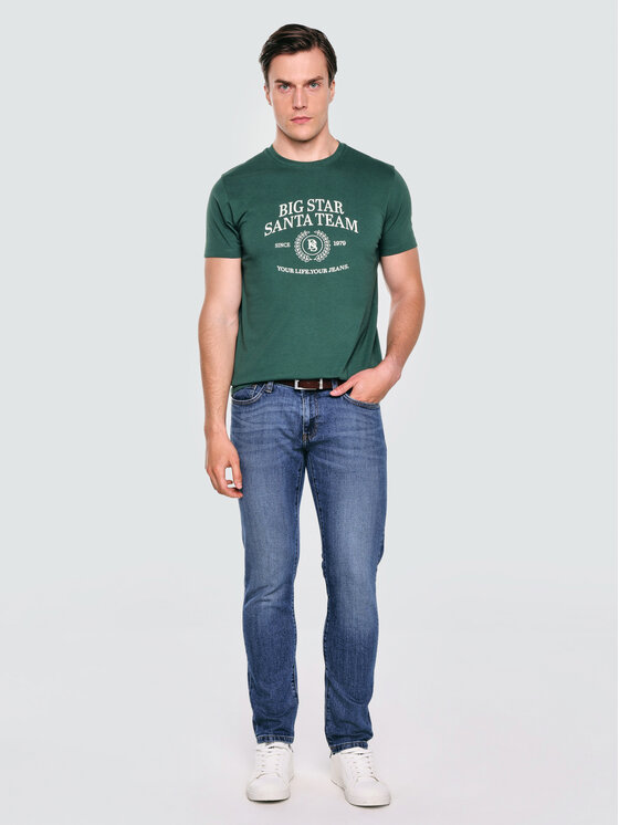 BIG STAR BIG STAR T-Shirt MARR Zielony Basic Fit