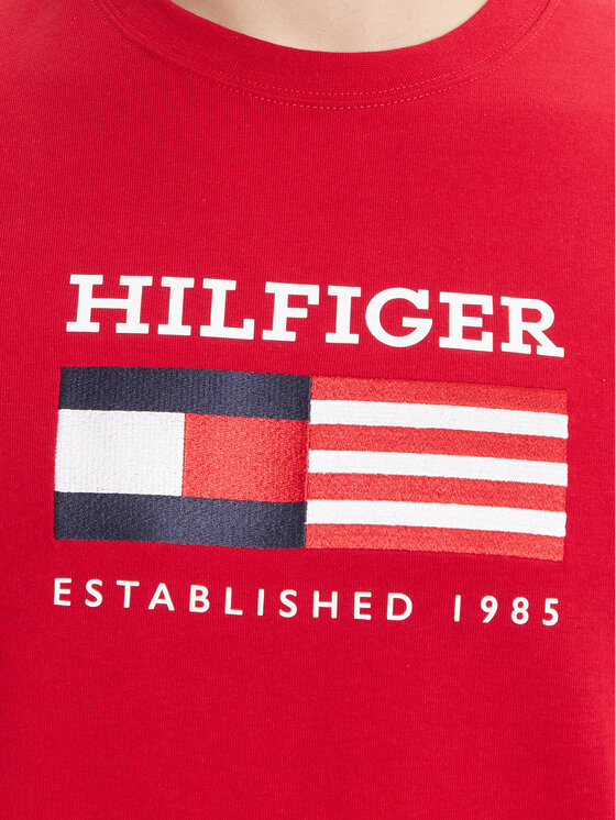Tommy Hilfiger Tommy Hilfiger T-Shirt American Monotype MW0MW39843 Czerwony Regular Fit