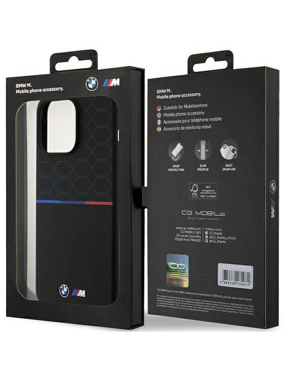 BMW Motorsport BMW Motorsport Etui na telefon Apple iPhone 15 Pro Max Czarny