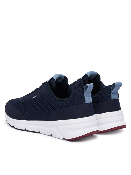 Tommy Hilfiger Tommy Hilfiger Laisvalaikio batai Light Knitted Hilfiger Runner FM0FM06010 Tamsiai mėlyna