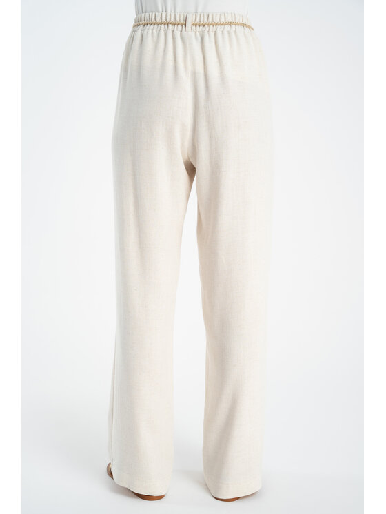 CLICK CLICK Παντελόνι υφασμάτινο 30-434 Εκρού Modern Relaxed Fit