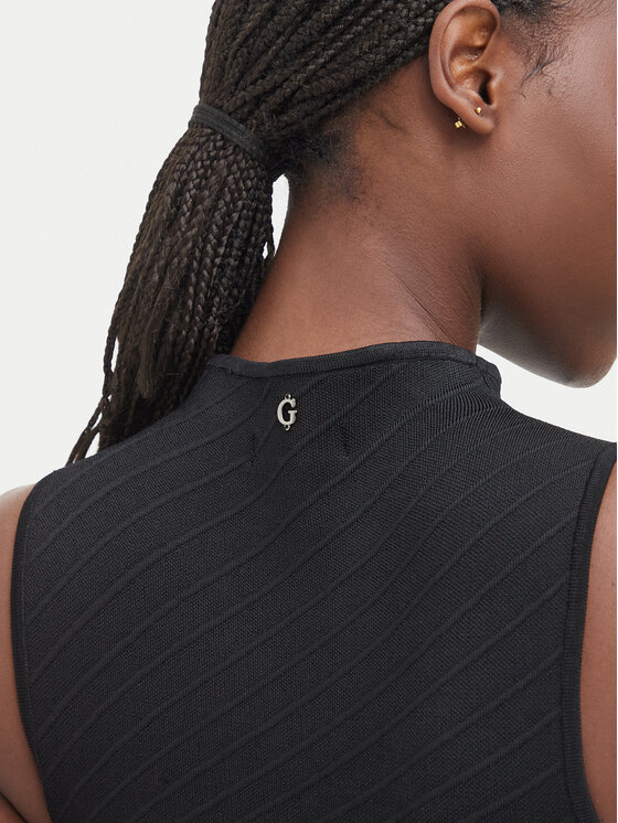 Guess Guess Kokteilinė suknelė W6BK70 Z1575 Juoda Slim Fit