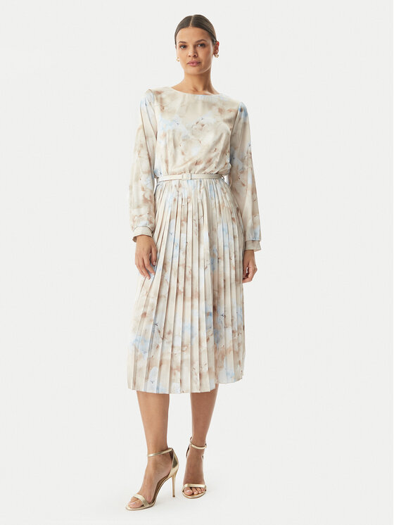 Rinascimento Rinascimento Abito da cocktail CFC0127960003 Beige chiaro Regular Fit