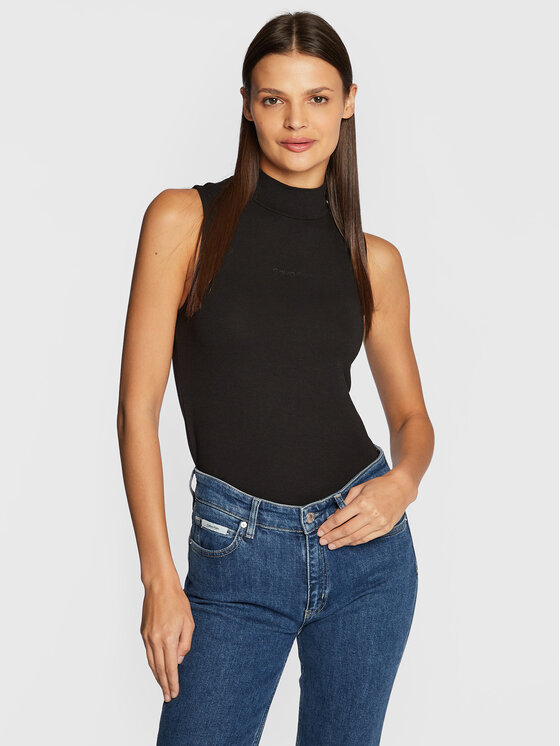 Calvin Klein Calvin Klein Blúzka K20K204837 Čierna Slim Fit