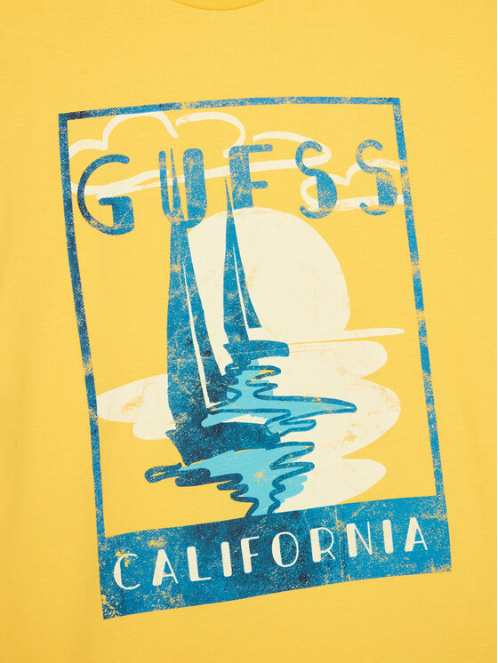 Guess Guess T-Shirt L6GI10 K8HM4 Žlutá Regular Fit