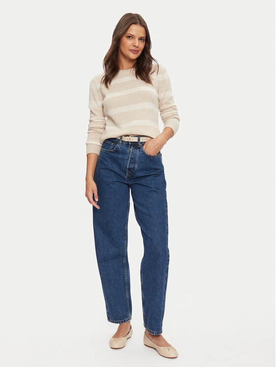 Tommy Hilfiger Tommy Hilfiger Sweter WW0WW44161 Beżowy Regular Fit