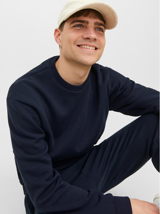 Jack&Jones Jack&Jones Pulóver Bradley 12249341 Sötétkék Relaxed Fit