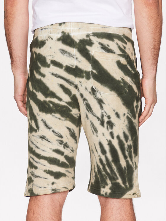 Alpha Industries Alpha Industries Szorty sportowe Tie Dye 106361 Zielony Regular Fit