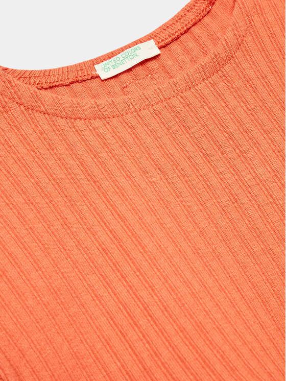 United Colors Of Benetton United Colors Of Benetton Komplet t-shirt i spodenki 34F2AK004 Pomarańczowy Regular Fit