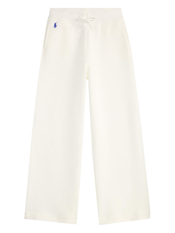 Polo Ralph Lauren Pantaloni trening 313A96088002 Alb Wide Leg