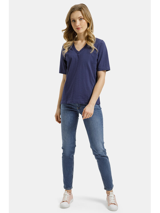 Cross Jeans Cross Jeans T-Shirt 56260-470 Granatowy
