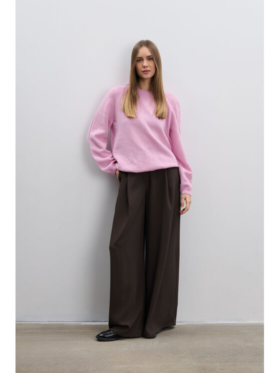 Fobya Fobya Sweter F2100 Różowy jasny Basic Fit