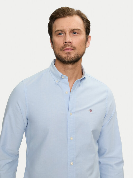 Gant Gant Cămașă 3000202 Albastru celest Slim Fit