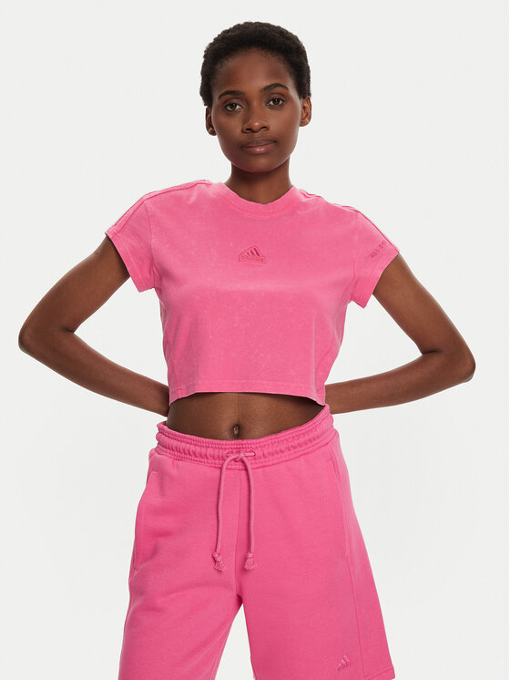 Adidas pink t shirt best sale