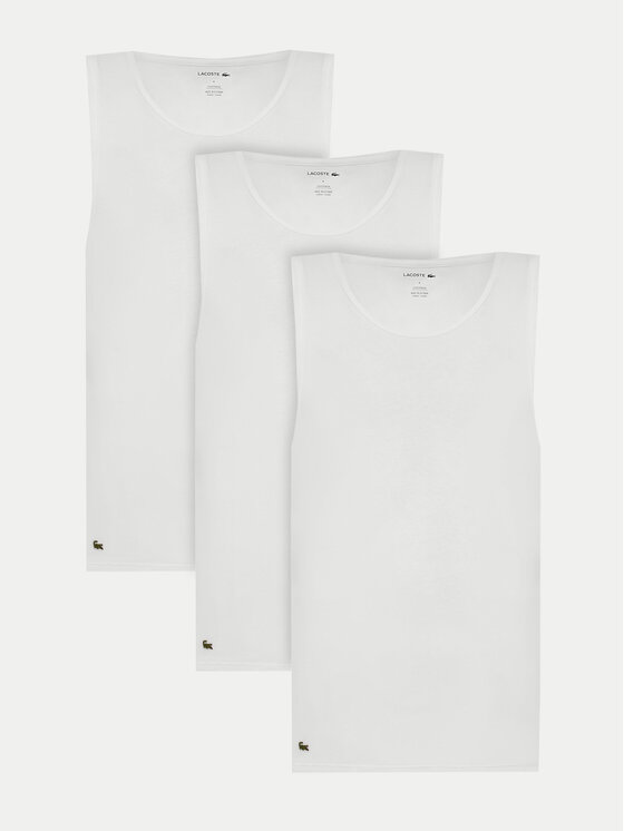 Lacoste Komplet tank topów TH9009 Biały Regular Fit