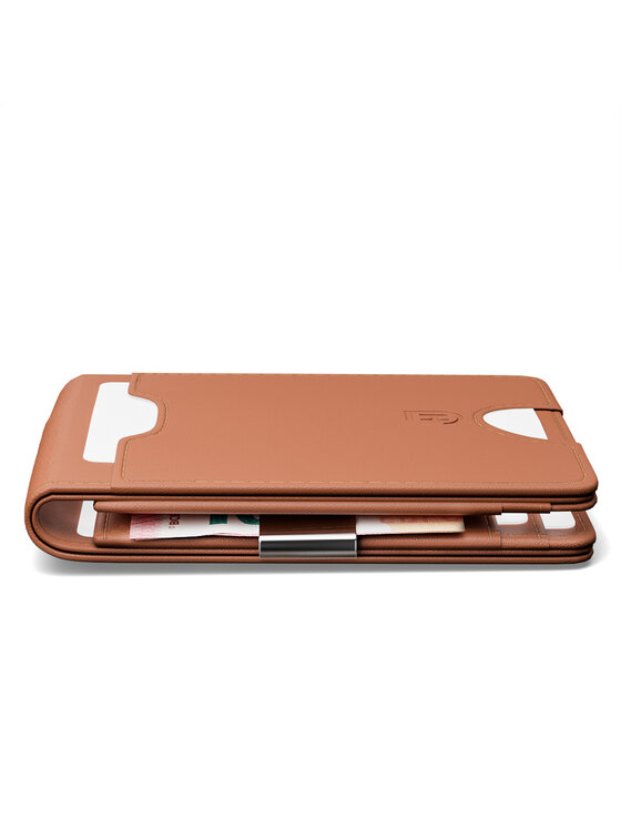 James Hawk James Hawk Mały Portfel Męski Męski skórzany portfel slim z RFID Brązowy