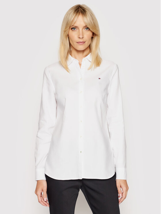 Tommy Hilfiger Hemd Heritage Regular Fit Shirt 1M87647512 Weiß 