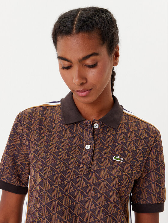 Lacoste Lacoste Polo DF3364 Καφέ Slim Fit