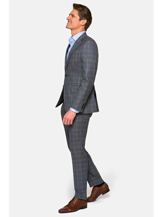 Lancerto Lancerto Garnitur Cadix Szary Regular Fit