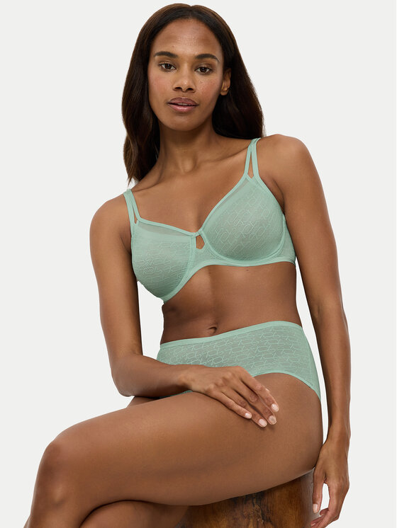 Triumph Triumph Biustonosz z fiszbiną Signature Sheer 10215906 Zielony