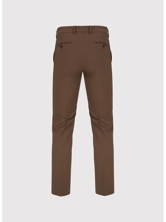 Pako Lorente Pako Lorente Spodnie garniturowe P25WF-6G-003 Brązowy Slim Fit