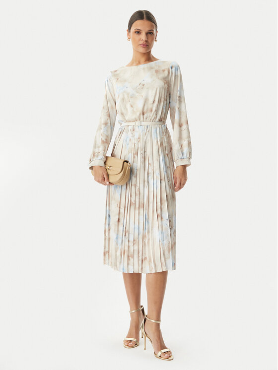 Rinascimento Rinascimento Abito da cocktail CFC0127960003 Beige chiaro Regular Fit