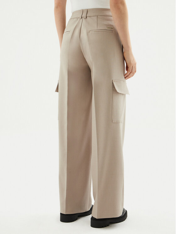 Calvin Klein Jeans Calvin Klein Jeans Панталони тип палацо J20J224848 Сив Relaxed Fit