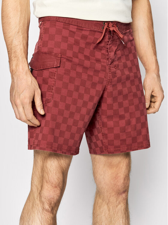 Vans Bavlnené šortky Vintage VN0A5FKU Červená Regular Fit