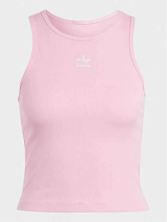 adidas adidas Футболка Adicolor Essentials Rib Tank Top IB9108 Рожевий Slim Fit