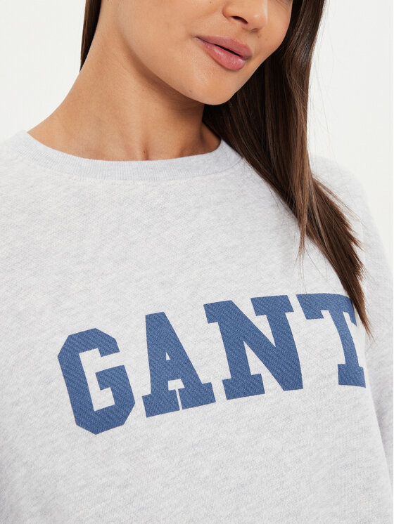 Gant Gant Pulóver Graphic 4200488 Szürke Regular Fit