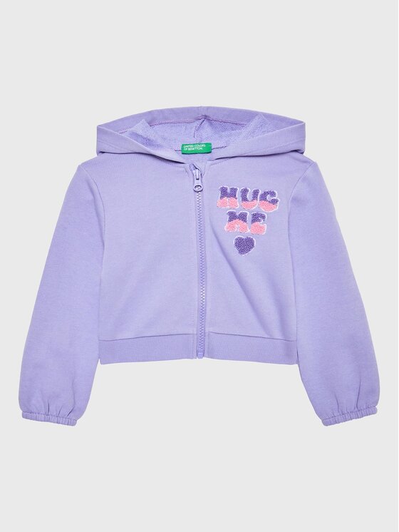 United Colors Of Benetton Mikina 3J68G501U Fialová Regular Fit