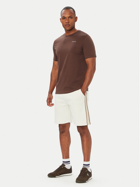 Guess Guess Szorty sportowe Z6YD05 K5008 Kremowy Regular Fit